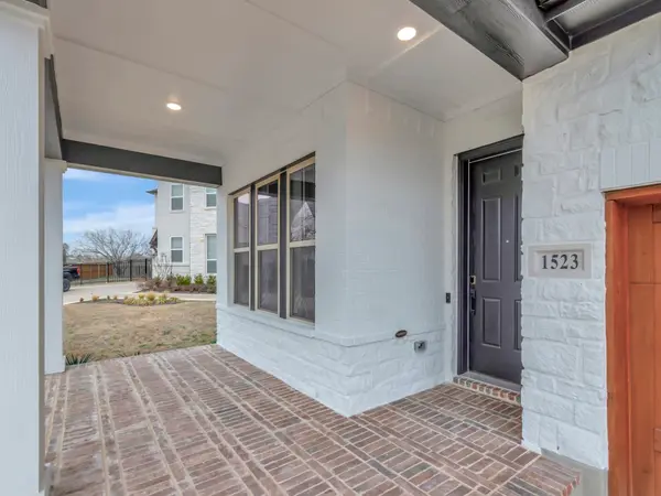 Painted brick porch and columns