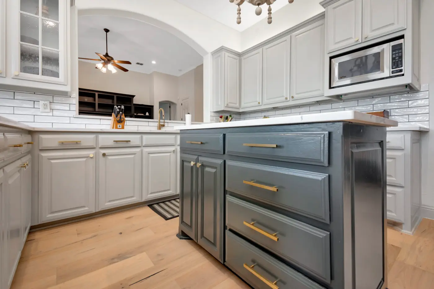 Painted kitchen drawers and base units