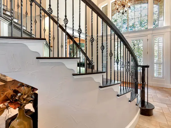 Repainted entry hall and staircase