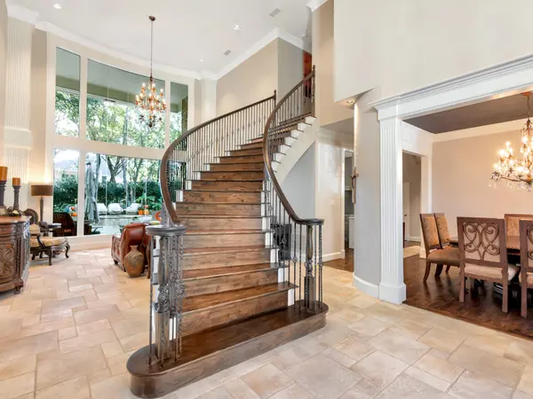 Repainted entry hall and staircase