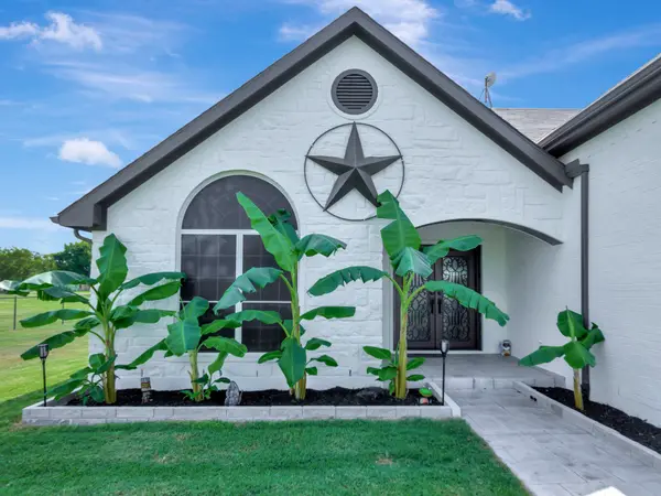 Painted brick elevation with a feature wall