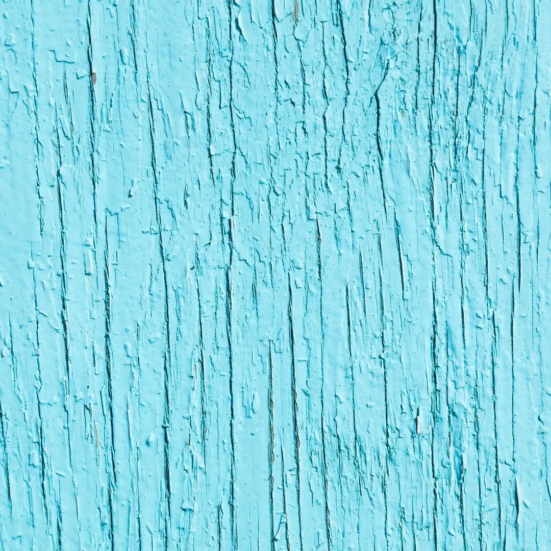 Cracking blue paint