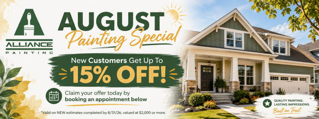 Alliance Painting August special - up to 15% off