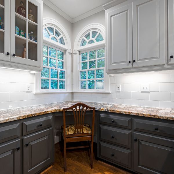 Black kitchen cabinets