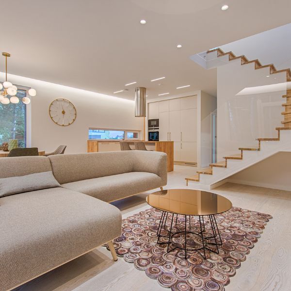Whiter interior of a home