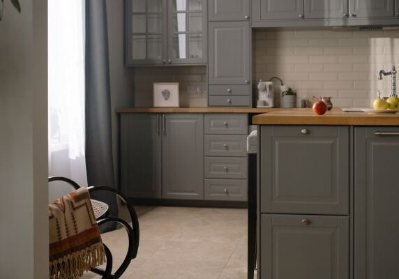 Grey Kitchen Cabinets- Cabinet Painting Service in Fort Worth