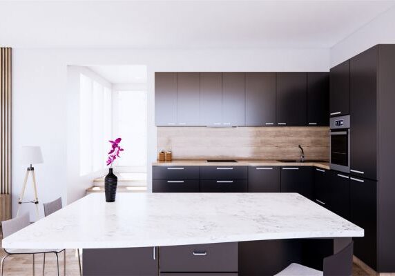Beautiful Dark Painted Cabinets
