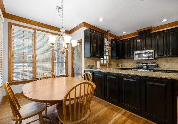 Kitchen cabinets painted black